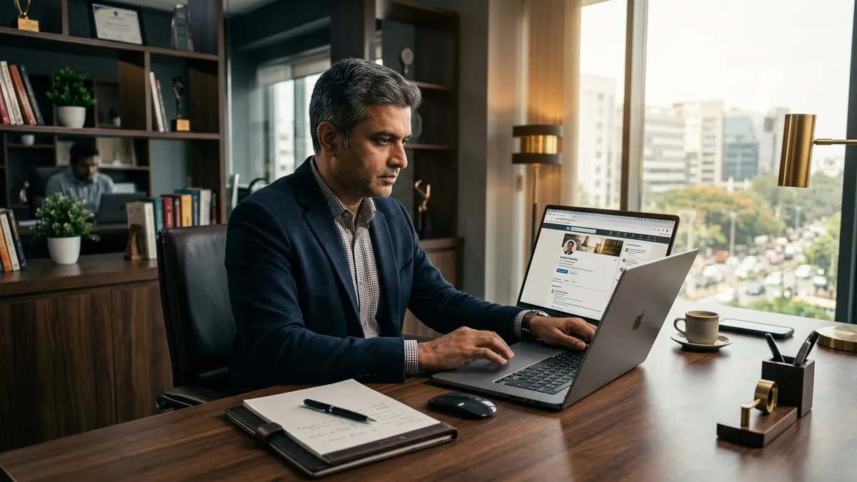 Why Your LinkedIn Posts Get Likes But No Business — Social Media article by Abhijit JK, brand and business growth consultant