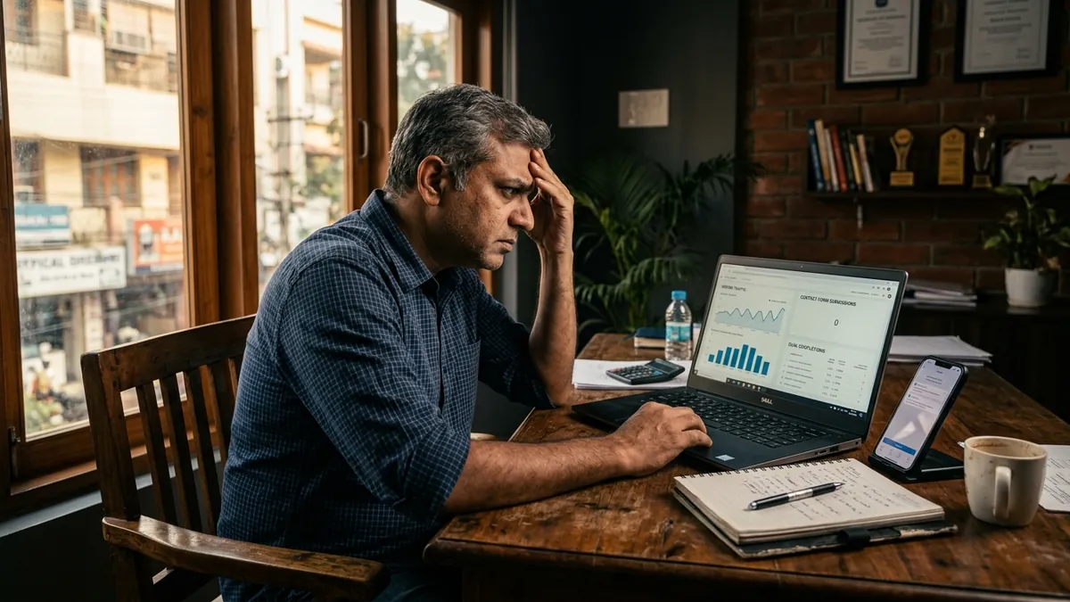 Why Your Website Gets Traffic But Zero Enquiries — Website & SEO article by Abhijit JK, brand and business growth consultant